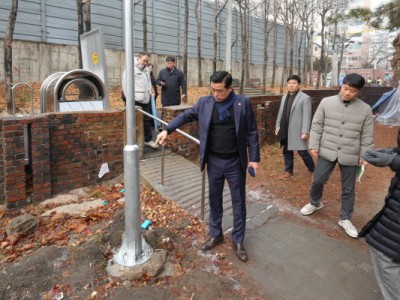 손영준 노원구의장, 광운대역세권 공사장 주변 야간 통행 불편 해소