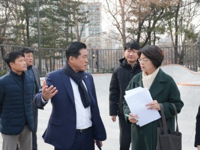 손영준 노원구의장, 주민 민원사항 해결 위해 X-게임장 현장점검